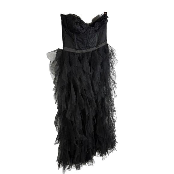 For Love & Lemons Bustier Tulle Gown Tiered Ruffle Prom Fairy Witchy Formal Sz M - Picture 5 of 11